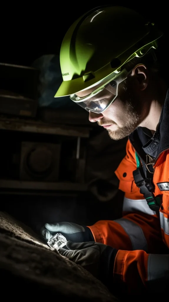 photo d'agent de maintenance et gestion des équipements miniers